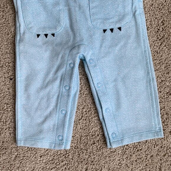 NWT 6-9 M Baby bear light blue overall bibs 2 piece outfit - Picture 5 of 6